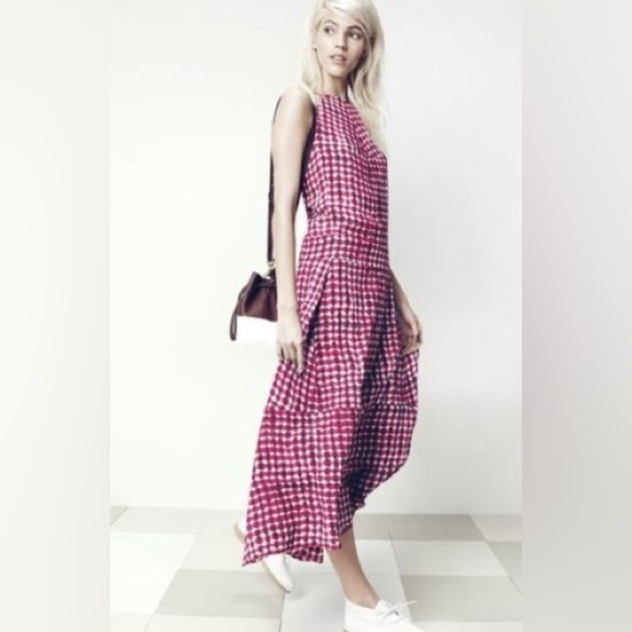 Tory Burch Sonda Silk Runway Tea Length Dress $595 Size 12 - Picture 2 of 12